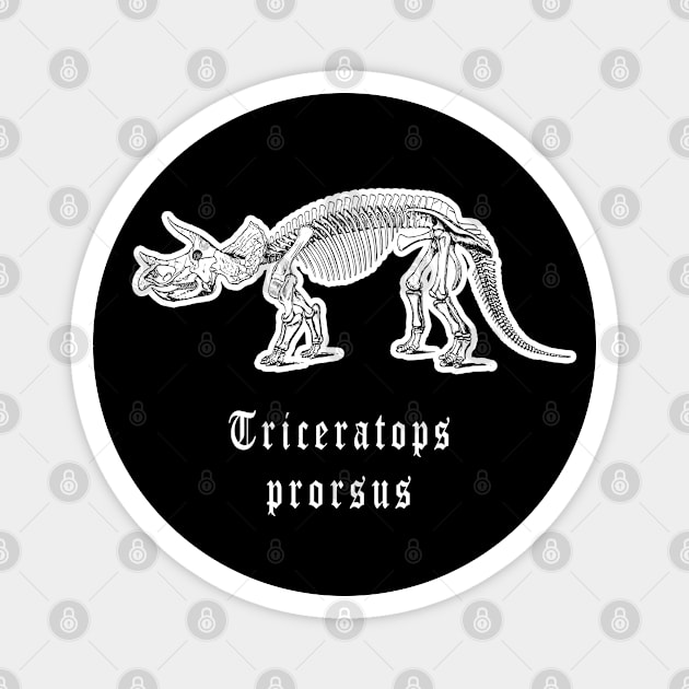 🦖 Fossil Skeleton of a Triceratops prorsus Dinosaur Magnet by Pixoplanet